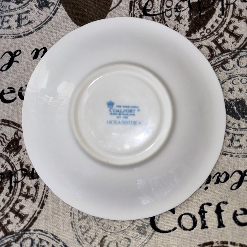 Coalport Oceanside White Saucer 5 1/2" Fine Bone China Made In England Shells - Picture 2 of 4